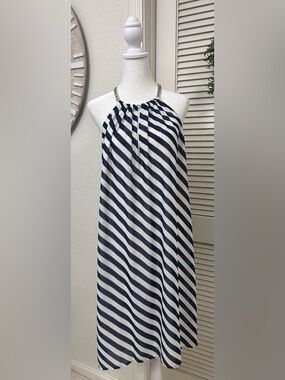 Striped Navy and White Women’s Dress- Classic Nautical Style